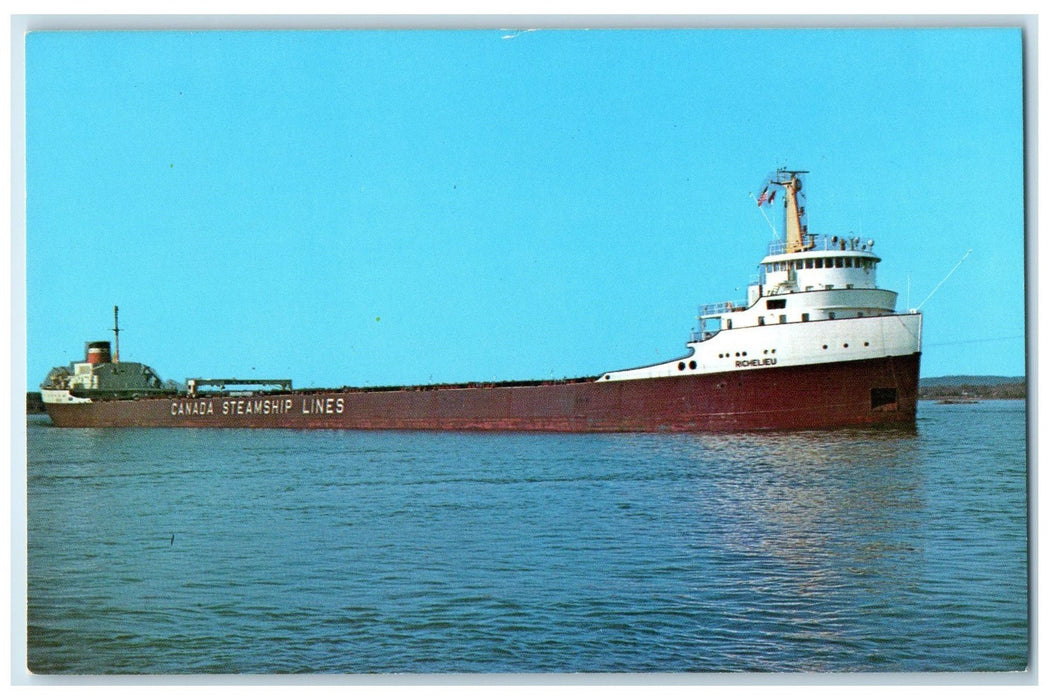 c1960's M.V. Richelieu Canada Steamship Lines Ltd. CA Unposted Vintage Postcard