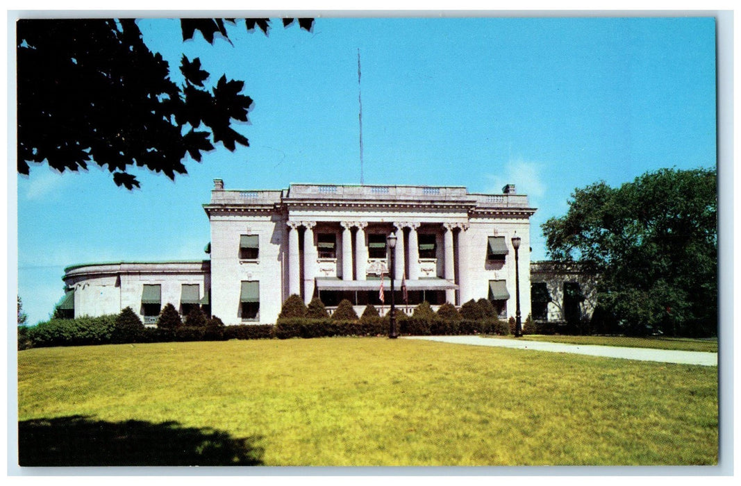 c1950's Governor's Mansion Building Flag Ground Frankfort Kentucky KY Postcard