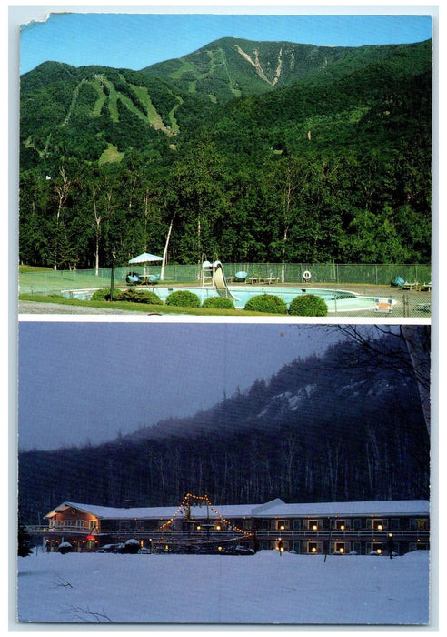 c1950's Ledge Rock Resort Motel Restaurant Whiteface Mt. New York NY Postcard