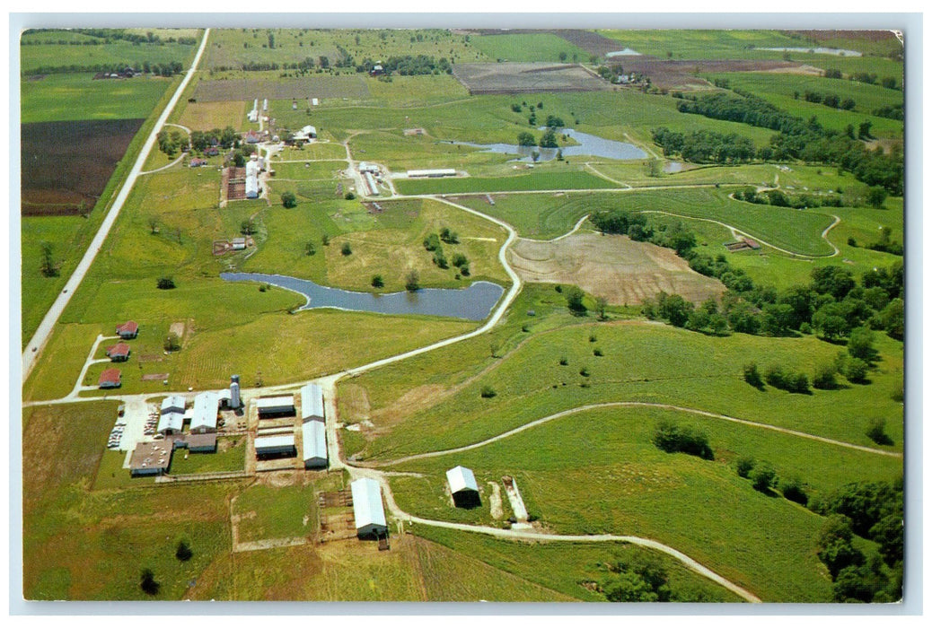 c1950's Moorman Research Farms Agricultural Farming Mendon Illinois IL Postcard