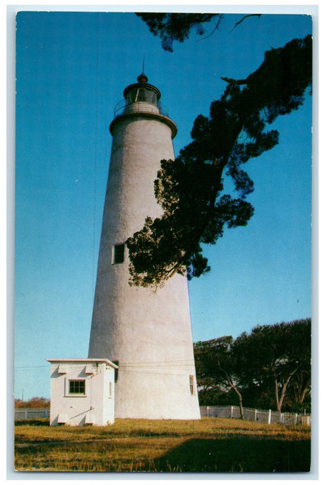 c1950's Ocracoke Lighthouse Oldest Beacons North Carolina NC Unposted Postcard