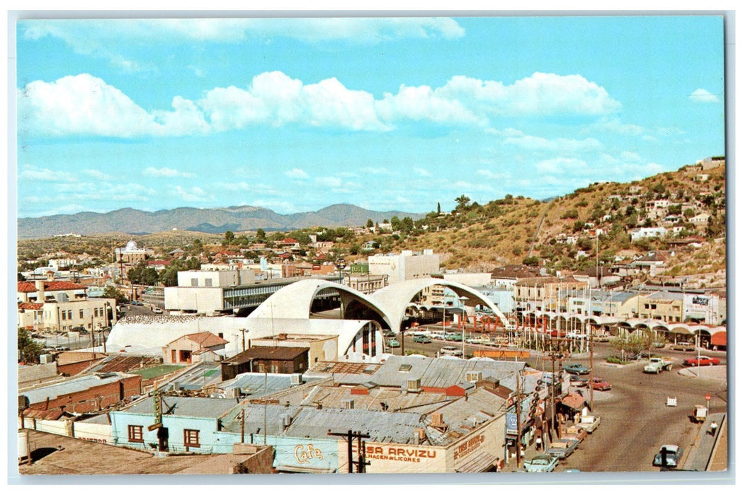 c1950 Unites States Ports Nogales Sonora Aerial Overall View Of Mexico Postcard