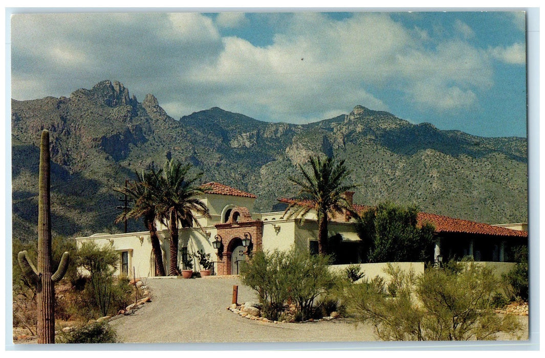 c1950's Las Campanas De Las Catalinas Restaurant View Tucson Arizona AZ Postcard