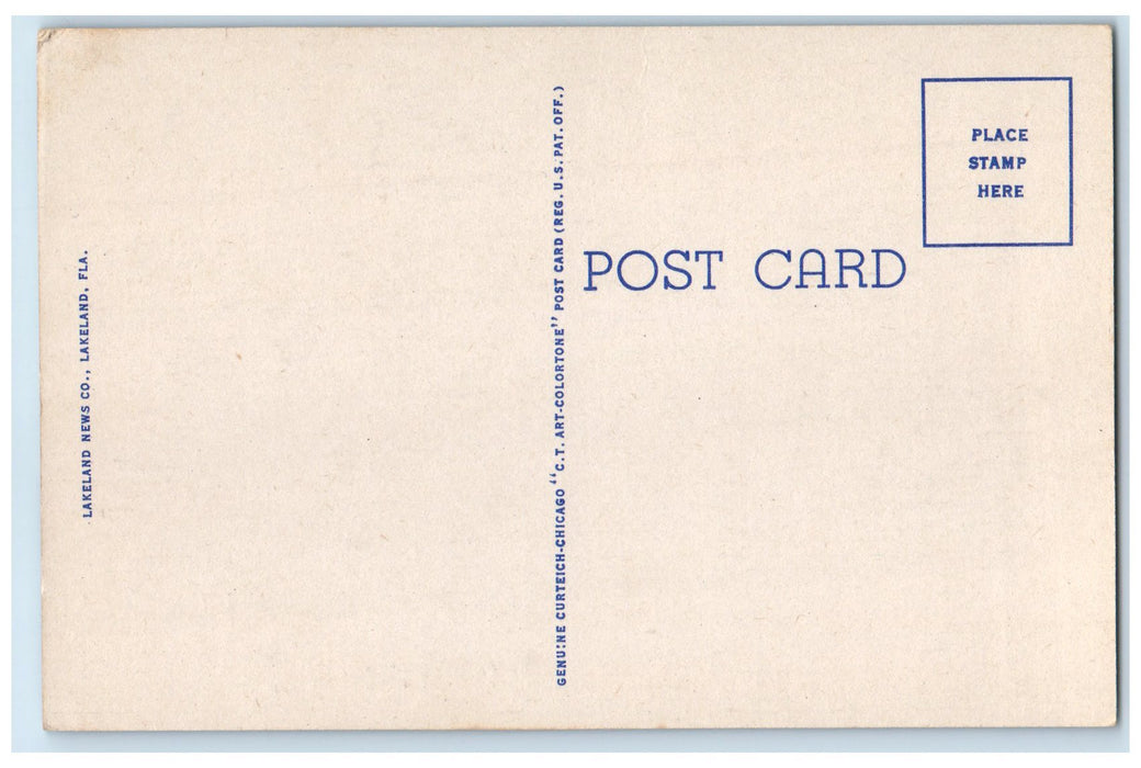 c1940's Ski Jumping At Florida Cypress Gardens Polk County Florida FL Postcard