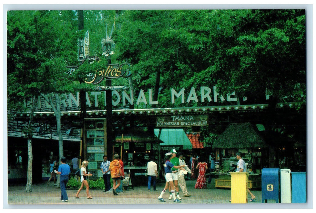1990 International Market Place Waikiki Honolulu Hawaii HI Posted Trees Postcard
