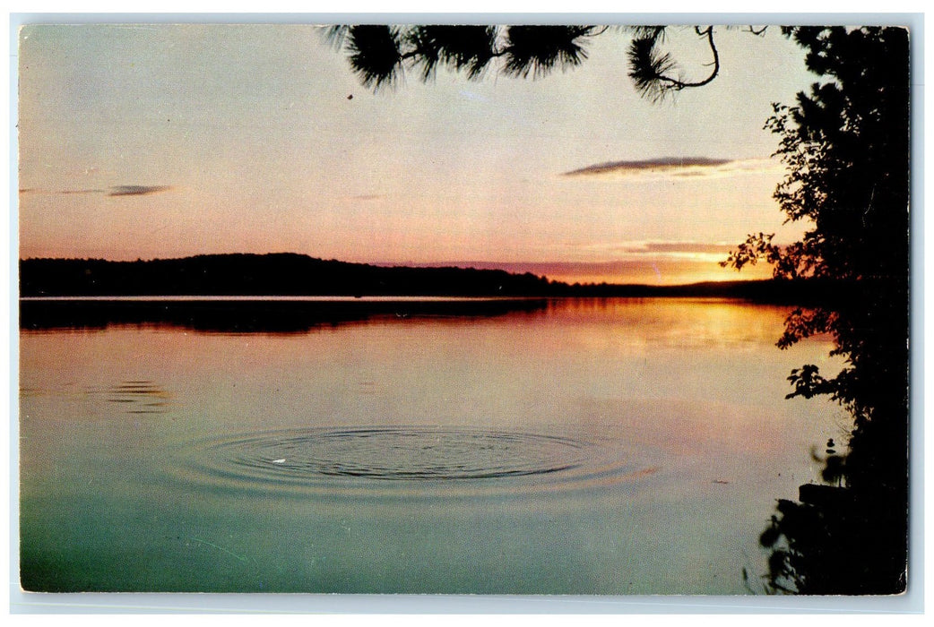 c1950's The End Of The Perfect Day Chain Of Lakes Northern Illinois IL Postcard