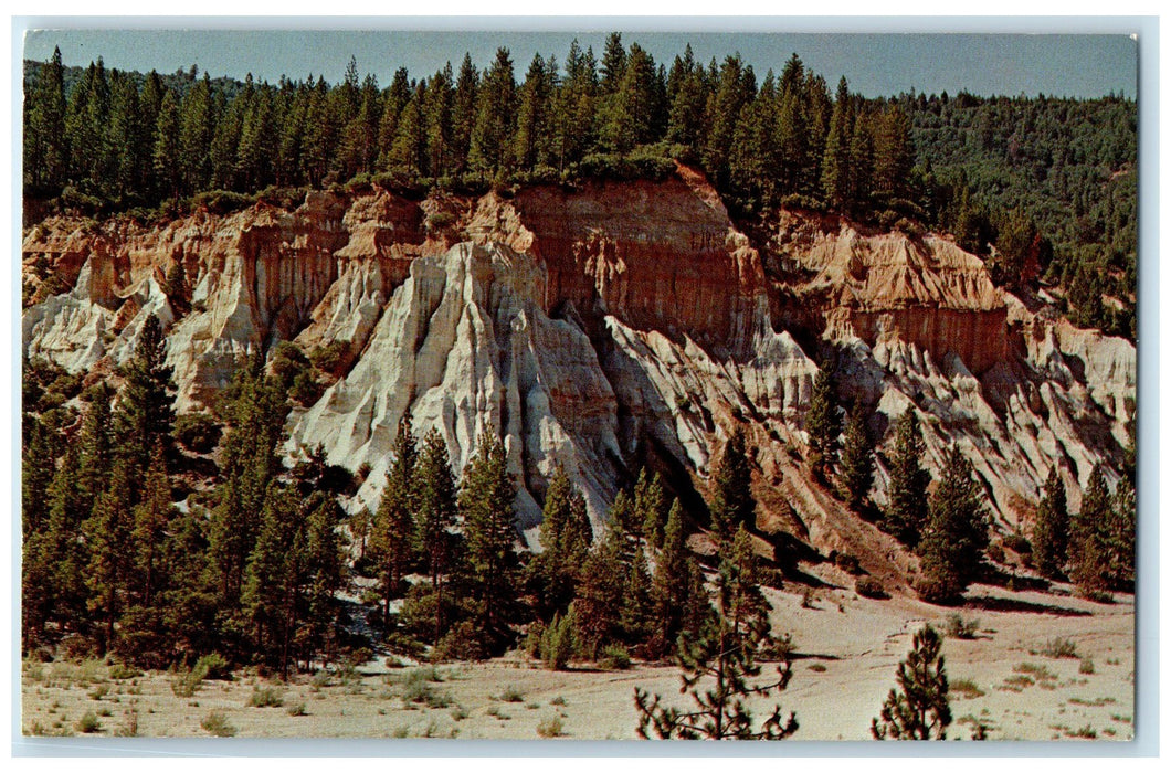 c1950's The Malakoff Diggins Rock Formation Nevada County California CA Postcard