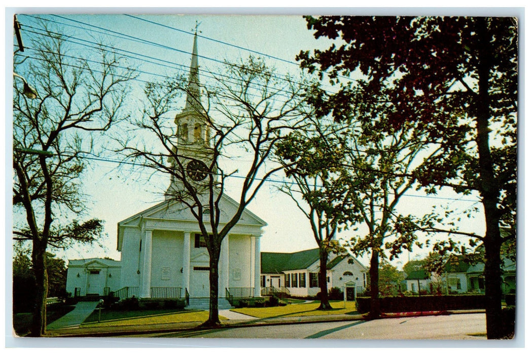 1983 Pilgrim Congregational Church Building Clock Tower Harwich Port MA Postcard