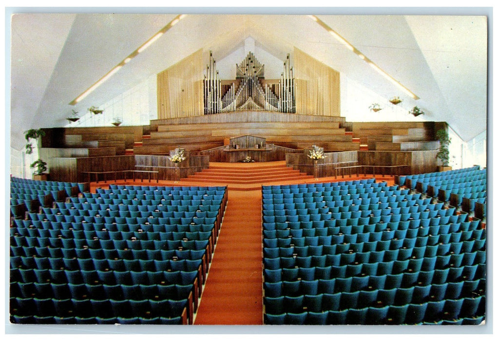 c1950 Interior New Sanctuary Pasadena Community Church St Petersburg FL Postcard