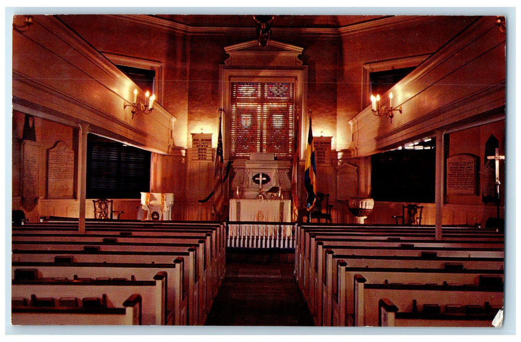 c1950 Interior Of Gloria Dei Church View Philadelphia Pennsylvania PA Postcard