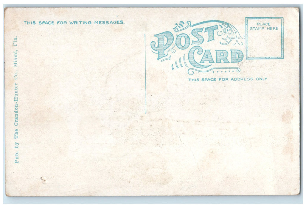 c1920 Deering's Estate Building Seaside House Miami Florida FL Unposted Postcard