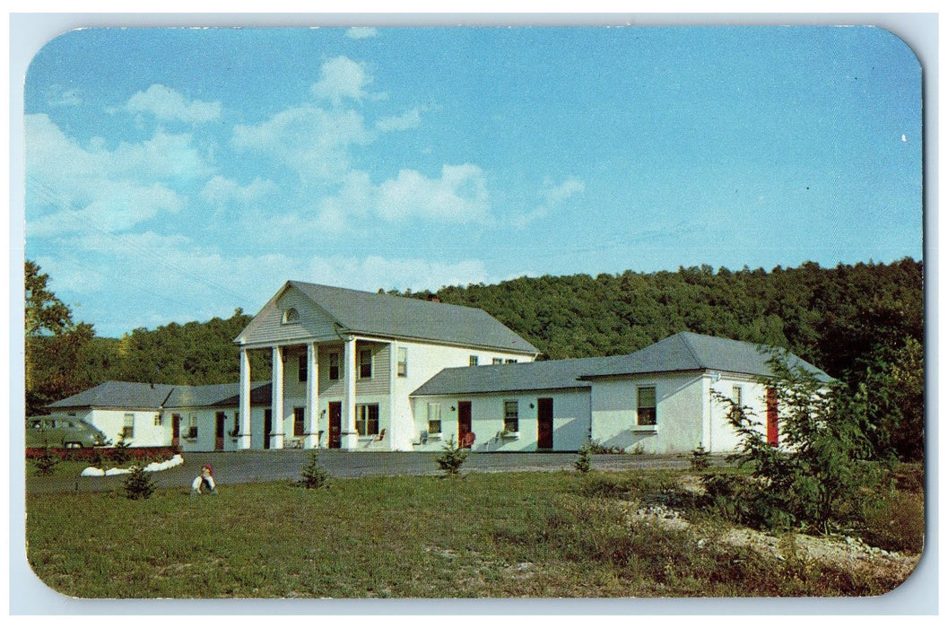 c1960s Painted Aprons Lodge A Modern Motel Port Jervis New York NY Tree Postcard