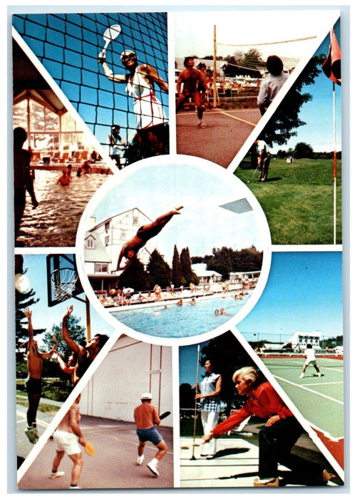 c1960's Tamarack Lodge Sports View Greenfield Park New York NY Unposted Postcard