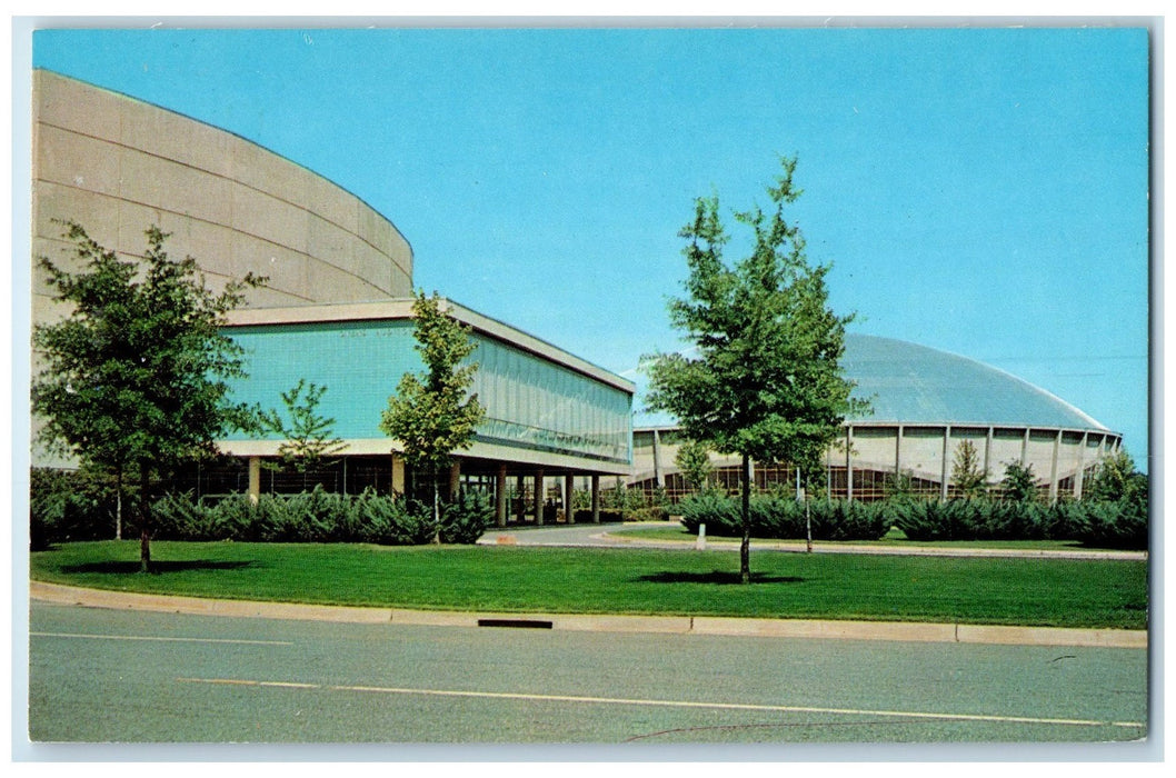 c1950 Ovens Auditorium & Charlotte Coliseum Charlotte North Carolina NC Postcard