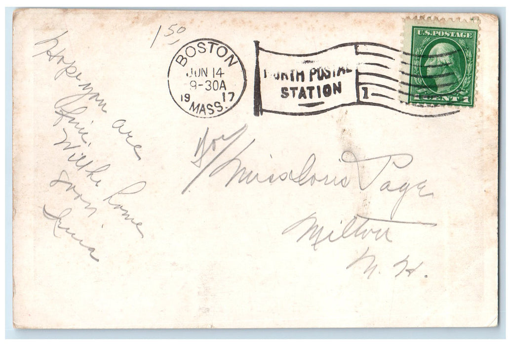 1917 Museum And Library Burdett College Boston Massachusetts MA Posted Postcard
