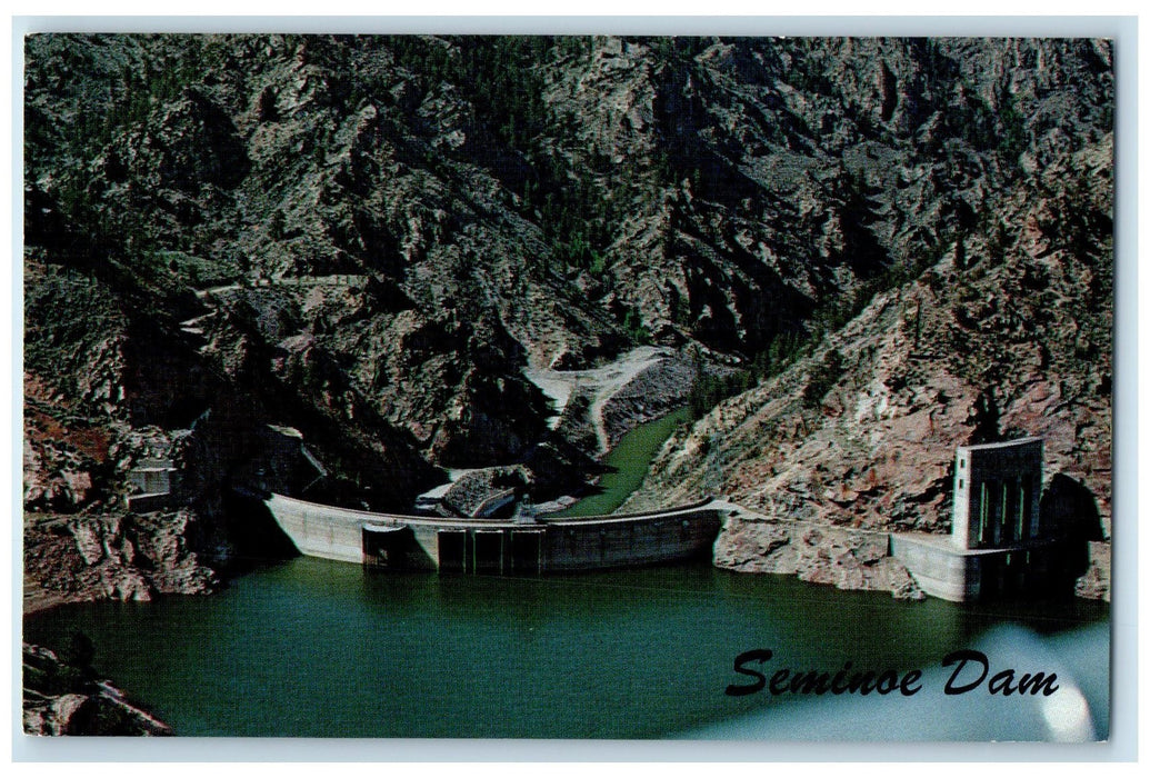 c1950 Seminoe Dam In Seminoe Mountains In Central Wyoming WY Unposted Postcard