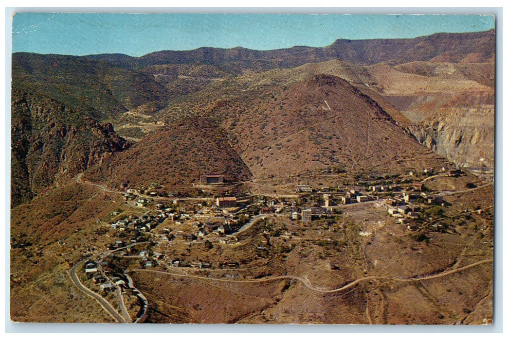 1964 Aerial View America's Largest Ghost City Jerome Arizona AZ Posted Postcard