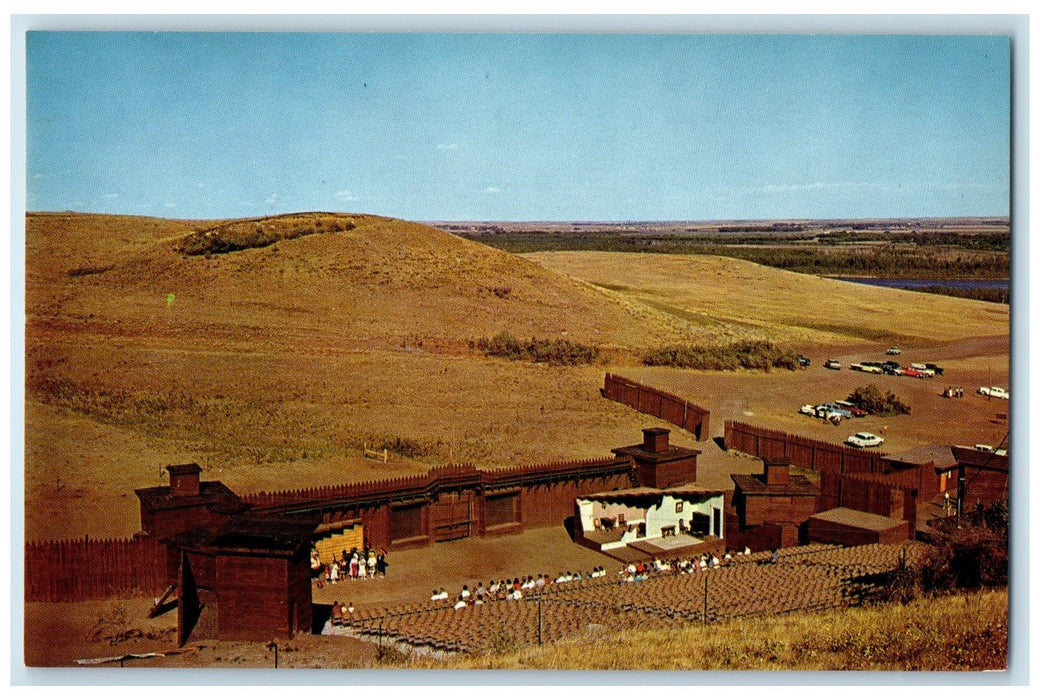 c1950 Amphitheater Guests Performers Fort Lincoln Park North Dakota ND Postcard