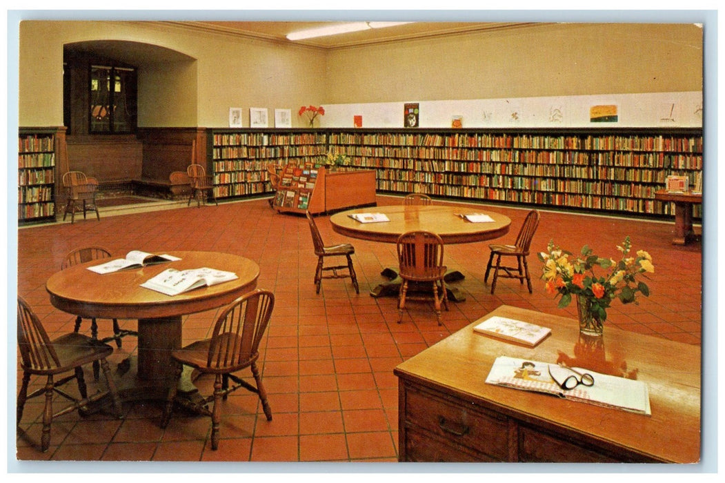 c1950 New York Public Library's Central Childrens Room New York City NY Postcard