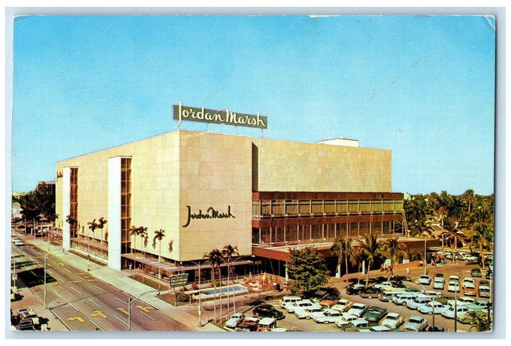 c1950 Jordan Marsh The Store With Florida Flair Venetian Causeway FL Postcard
