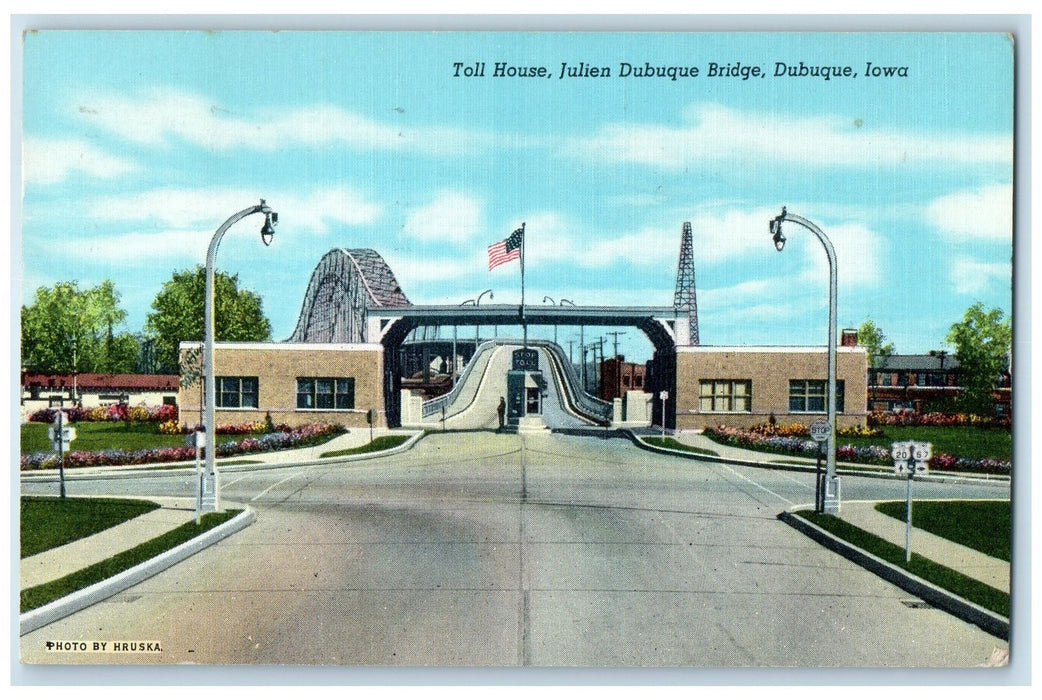 1944 Troll House Julien Dubuque Bridge Dubuque Iowa IA Posted Vintage Postcard