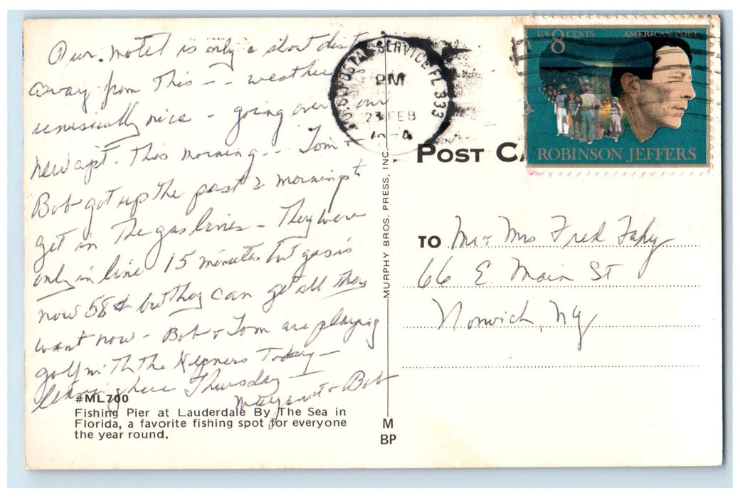 1978 Fishing Pier Lauderdale By The Sea Sun Bathing Florida FL Posted Postcard