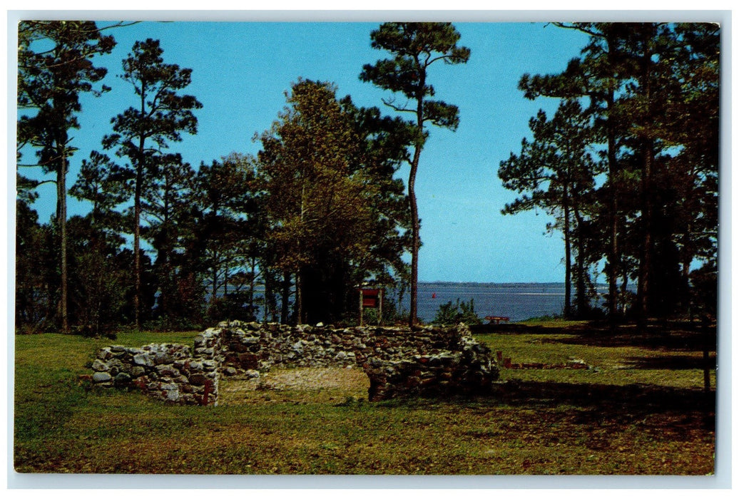 c1950 Ruins Of Historic Old Brunswick Town Southport North Carolina NC Postcard