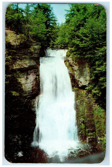 c1950's Bushkill Falls Niagara Of Pennsylvania Pocono Mountains View PA Postcard