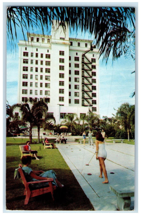 1957 Sarasota Terrace Hotel Restaurant Guest Sarasota Florida FL Posted Postcard