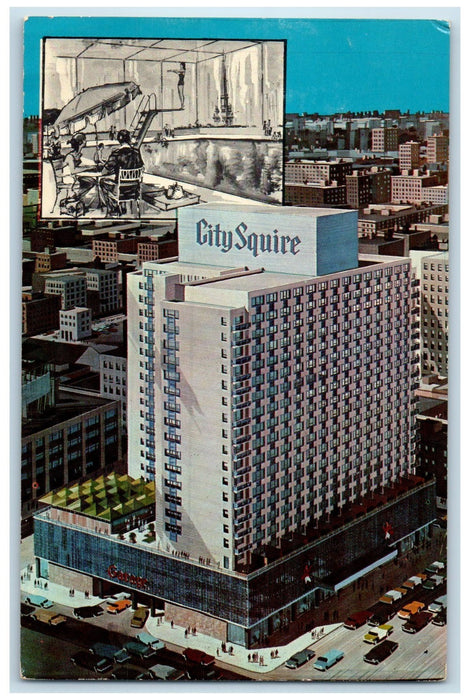 c1950's City Squire Motor Inn Restaurant Building New York New York NY Postcard