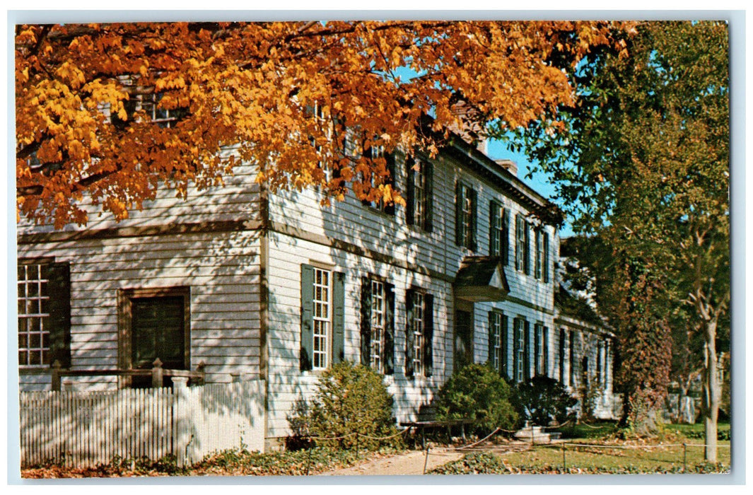 c1960s Peyton Randolph House Exterior Williamsburg Virginia VA Unposted Postcard