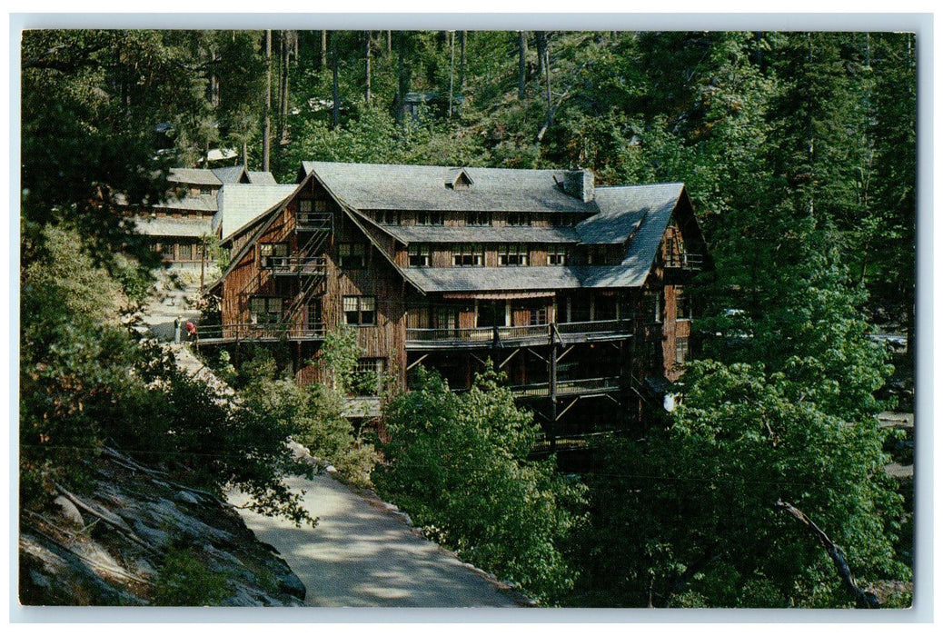 c1950 Oregon Caves Lodge Inn Restaurant Road Chateau Oregon OR Unposted Postcard