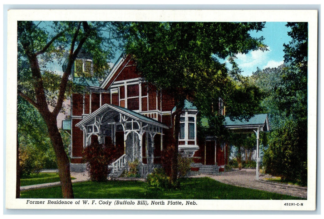 c1940s Former Residence W. F. Cody Buffalo Bill North Platt Nebraska NE Postcard