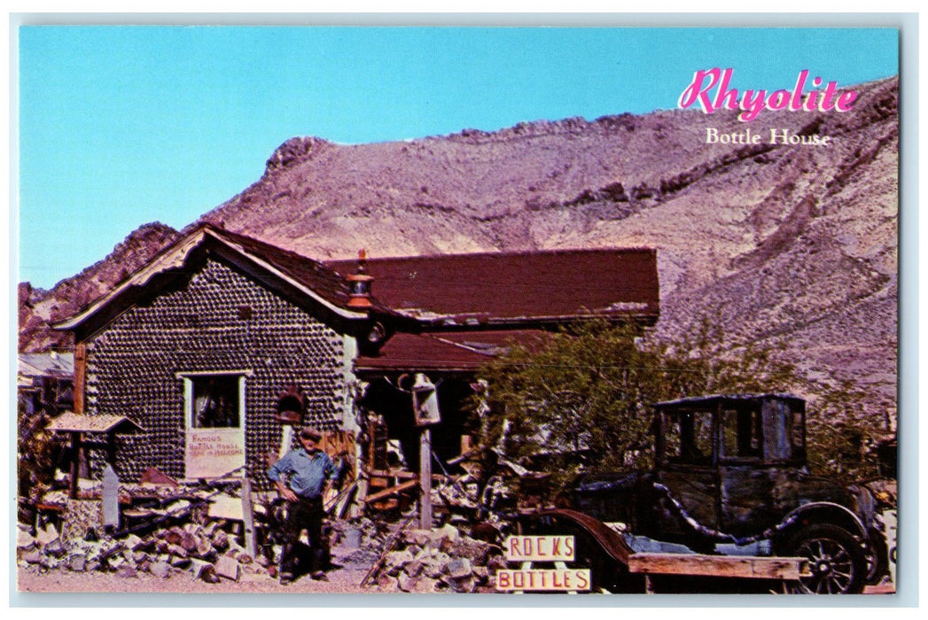 c1950 The Famous Bottle House Cliff Rhyolite Nevada NV Unposted Vintage Postcard