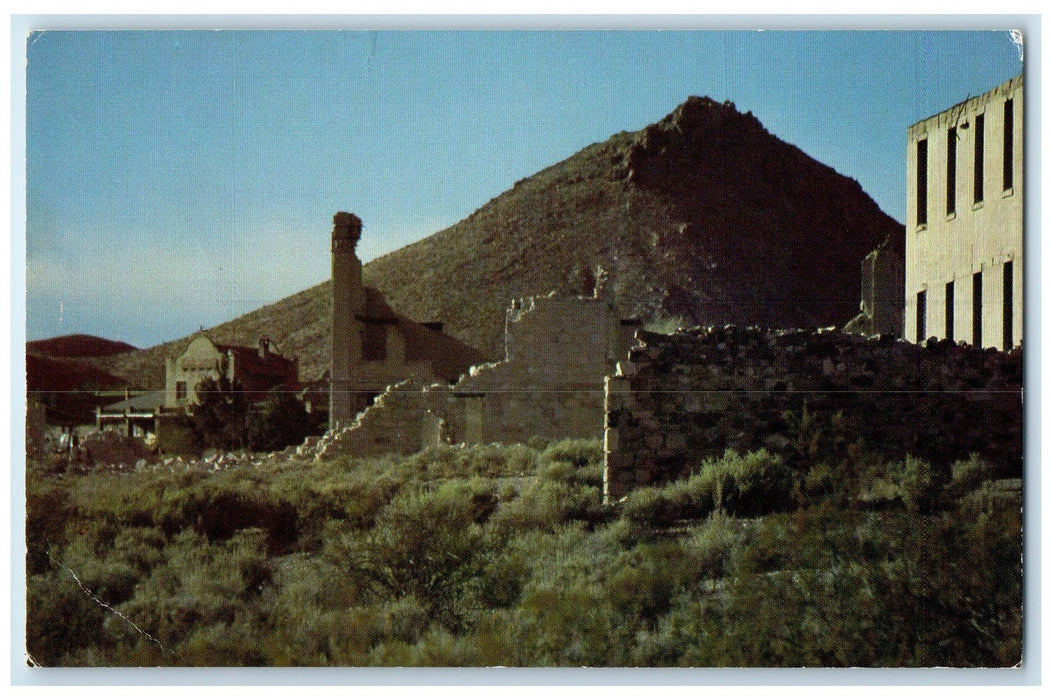 c1950's Rhyolite Ghost Town Single Blanket Jackass Rhyolite Nevada NV Postcard