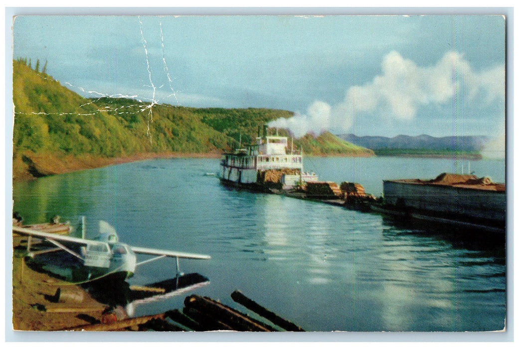 1958 The Kuskokwim River Hundreds Of Streams & Glaciers View Alaska AK Postcard