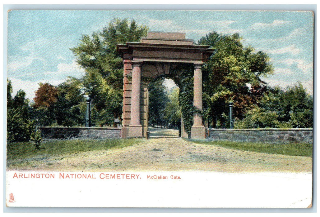 c1920 Arlington National Cemetery McClellan Gate Entrance Virginia VA Postcard