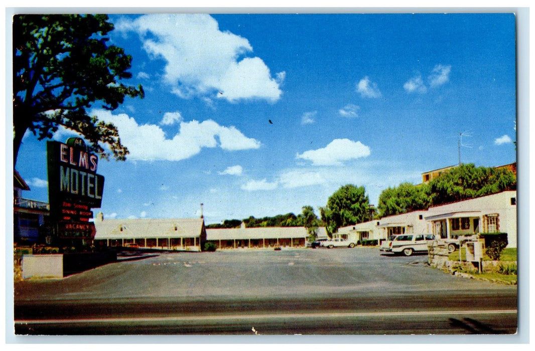 c1950's Elms Motel & Dining Room Restaurant Cottages View Winchester VA Postcard