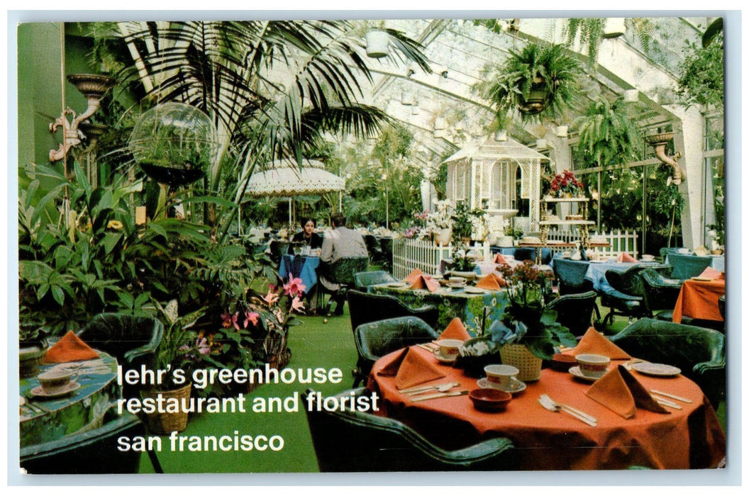 c1960s Lehr's Greenhouse Restaurant And Florist San Francisco CA Tables Postcard