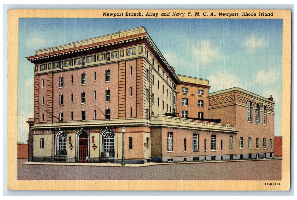 c1940's Newport Branch Army And Navy Y.M.C.A. Newport Rhode Island RI Postcard