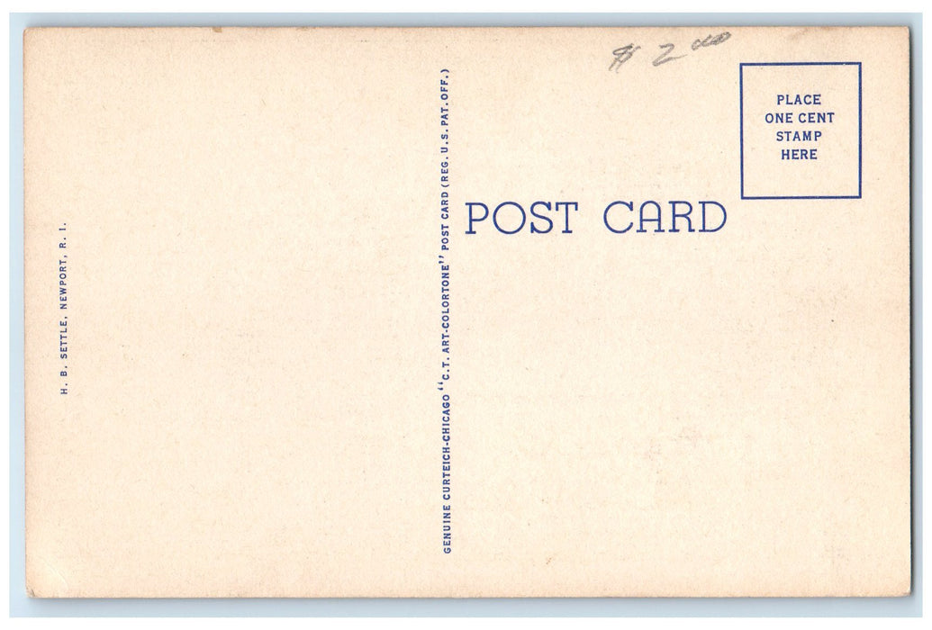 c1940's Newport Branch Army And Navy Y.M.C.A. Newport Rhode Island RI Postcard