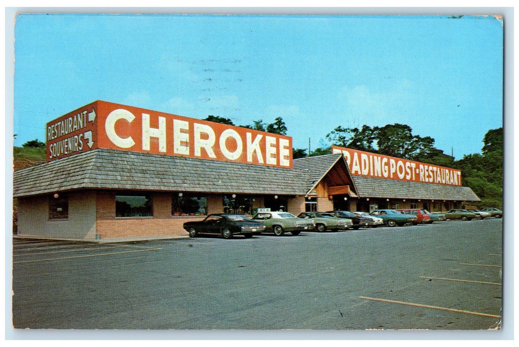 1973 Cherokee Trading Post Restaurant View Triadelphia West Virginia WV Postcard