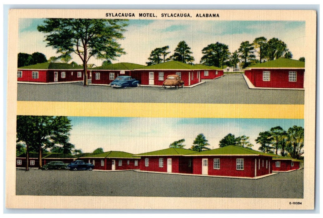 c1940's Sylacauga Motel Exterior Roadside Sylacauga Alabama AL Unposted Postcard