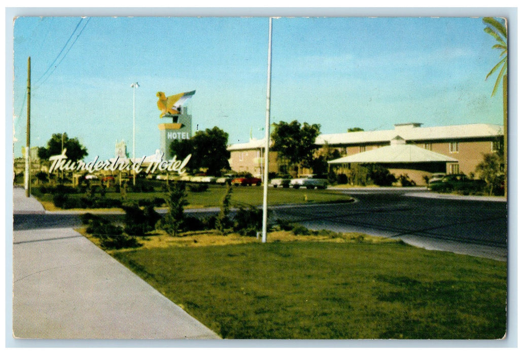 1956 Thunderbird Hotel Exterior Roadside Las Vegas Nevada NV Posted Postcard