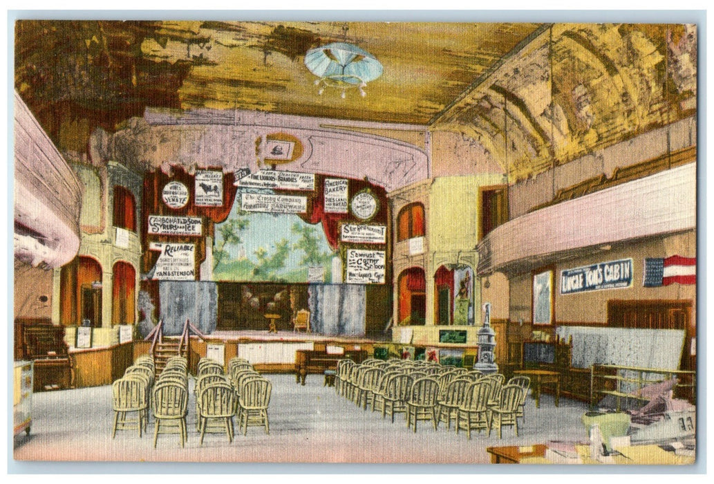 1940 Interior Of Piper's Opera House Virginia City Virginia VA Posted Postcard