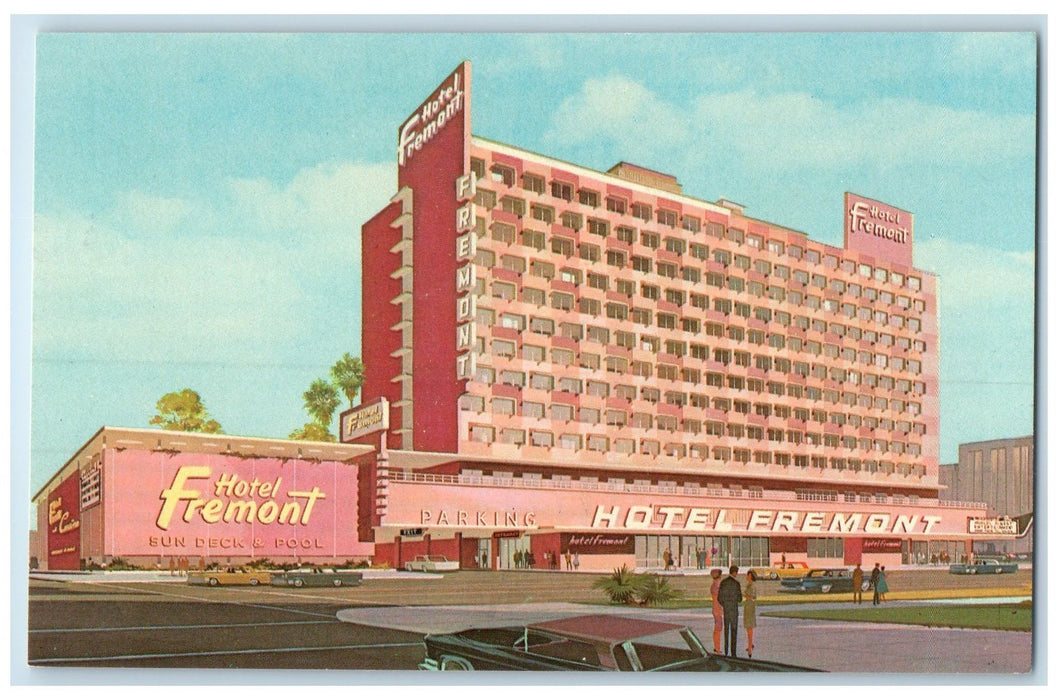 c1940's  Fremont Hotel Exterior Roadside Las Vegas Nevada NV Unposted Postcard