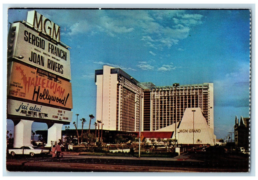 c1960's MGM Grand Hotel Exterior Signage Las Vegas Nevada NV Unposted Postcard