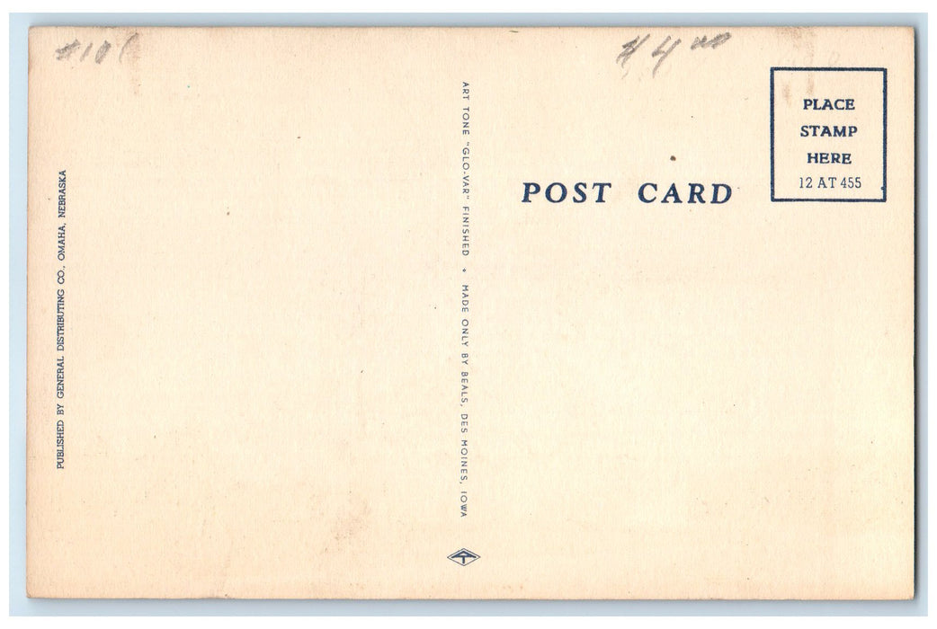 c1940s St. Cecilia's Cathedral Exterior Omaha Nebraska NE Unposted Tree Postcard