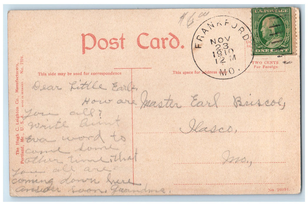 1910 Farnam Street Looking West Peoples Store Omaha Nebraska NE Posted Postcard