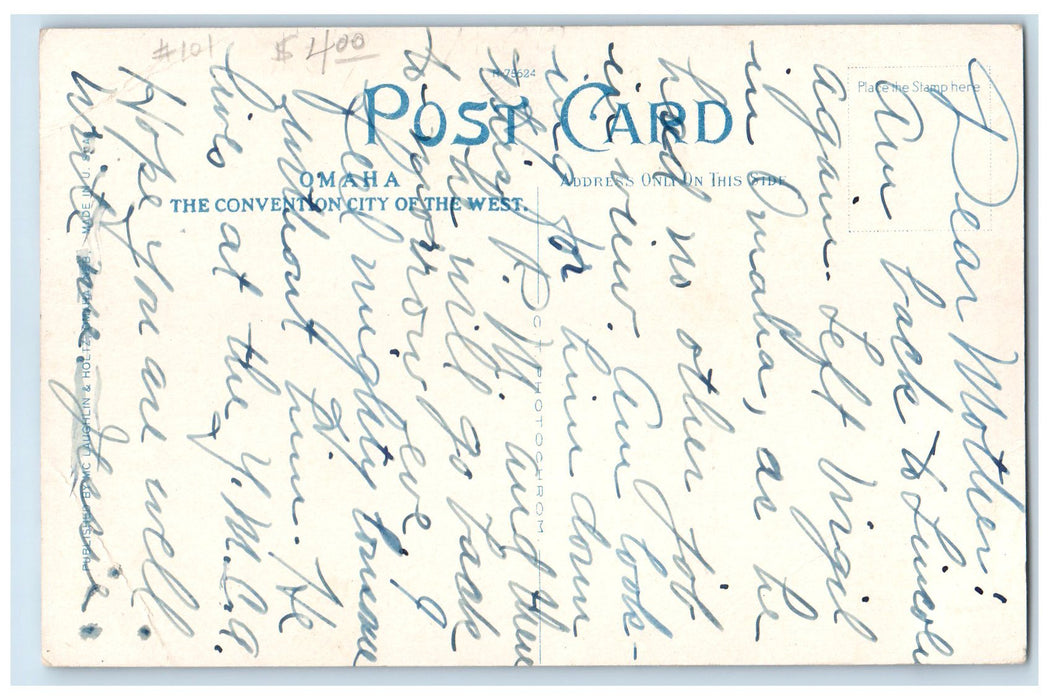 c1940's National Room Hotel Blackstone Roof Omaha Nebraska NE Unposted Postcard